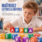🔤 50% DE RÉDUCTION! 🧲 40 blocs magnétiques 360° – Lettres & chiffres, éveil créatif ✨
