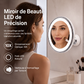 💄 50% DE RÉDUCTION! 🔍 Miroir grossissant x10 – LED & ventouse pour maquillage précis ✨