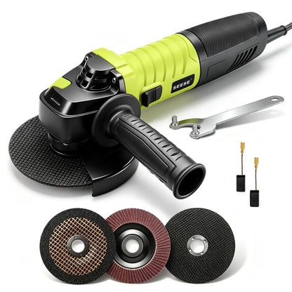 ⚡ 60% DE RÉDUCTION! 🛠️ Meuleuse d'Angle SEESE 5'' 8A – 6 vitesses, 11000 RPM & kit complet – Puissante pour couper, meuler et polir 💪
