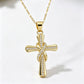 ✝️ 50% DE RÉDUCTION! ✨ Collier croix scintillant – Design torsadé élégant, finition brillante & polyvalent – Parfait au quotidien comme pour les occasions spéciales 💎