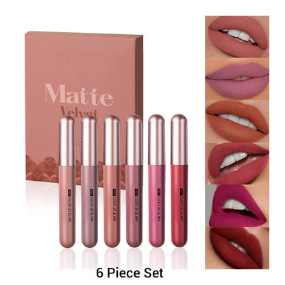 💄 50% DE RÉDUCTION! 💋 Coffret de Rouges à Lèvres Liquides – Fini mat velouté, imperméable & crémeux – Du nude au rouge intense – Pour chaque look ✨