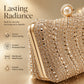 💎 50% DE RÉDUCTION! 👗 Pochette de Soirée Élégante – Fermoir perle, strass haute densité & chaîne amovible – 3-en-1 main/épaule pour mariages et galas ✨