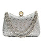💎 50% DE RÉDUCTION! 👗 Pochette de Soirée Élégante – Fermoir perle, strass haute densité & chaîne amovible – 3-en-1 main/épaule pour mariages et galas ✨