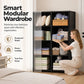 🏠 50% DE RÉDUCTION! 🧥 Armoire anti-poussière multi-niveaux – Tubes acier, rideau haute densité & gain de place – Idéale pour chambres, studios & appartements ✨