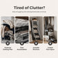 🏠 50% DE RÉDUCTION! 🧥 Armoire anti-poussière multi-niveaux – Tubes acier, rideau haute densité & gain de place – Idéale pour chambres, studios & appartements ✨