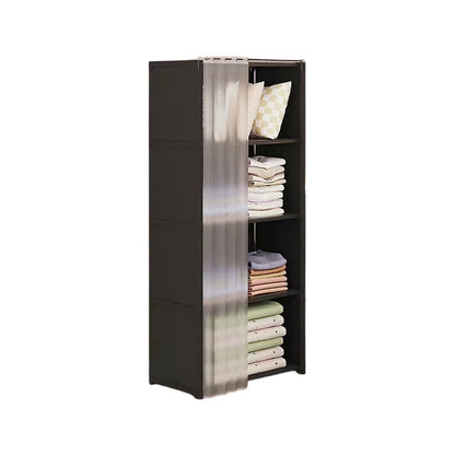 🏠 50% DE RÉDUCTION! 🧥 Armoire anti-poussière multi-niveaux – Tubes acier, rideau haute densité & gain de place – Idéale pour chambres, studios & appartements ✨