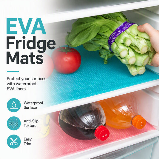 🧊 ACHETEZ 2, OBTENEZ 1 GRATUIT! 🛡️ Tapis Imperméables pour Étagères de Réfrigérateur – EVA, anti-dérapant & facile à nettoyer – Protègent vos étagères et gardent le frigo propre ✨