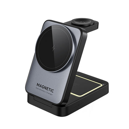 🔋 50% DE RÉDUCTION! ⚡ Chargeur Sans Fil Rapide 3-en-1 15W – Pliable, compact & polyvalent – Recharge simultanée pour smartphone, montre et écouteurs 📱