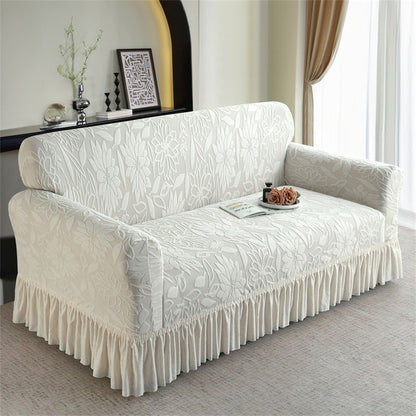 🛋️ 50% DE RÉDUCTION! 🏡 Housse canapé épaisse – Antidérapante, volants & protection totale ✨