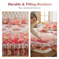 🛏️ 50% DE RÉDUCTION! 🌷 Cache-Sommier 3 Pièces à Fleurs et Volants – Coton haute densité, 5 tailles & jupes – Parfait pour une chambre romantique ✨