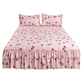 🛏️ 50% DE RÉDUCTION! 🌷 Cache-Sommier 3 Pièces à Fleurs et Volants – Coton haute densité, 5 tailles & jupes – Parfait pour une chambre romantique ✨