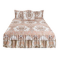 🛏️ 50% DE RÉDUCTION! 🌷 Cache-Sommier 3 Pièces à Fleurs et Volants – Coton haute densité, 5 tailles & jupes – Parfait pour une chambre romantique ✨
