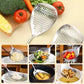 🍳 50% DE RÉDUCTION! 🥄 Écumoire en Inox Qualité Alimentaire – Égouttage rapide, manche long & polyvalente – Idéale pour friture, soupes et pâtes ✨