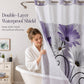 🚿 50% DE RÉDUCTION! 🌸 Rideau de Douche Double Couche Imprimé – Élégant, imperméable & œillets renforcés – Parfait pour une salle de bain chic et fonctionnelle ✨