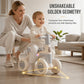 🚲 50% DE RÉDUCTION! 🎵 Draisienne pour Bébés et Tout-Petits – 4 roues stabilisatrices, LED & musique – 14–54 mois – Vert/Marron/Gris/Rose ✨