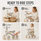 🚲 50% DE RÉDUCTION! 🎵 Draisienne pour Bébés et Tout-Petits – 4 roues stabilisatrices, LED & musique – 14–54 mois – Vert/Marron/Gris/Rose ✨