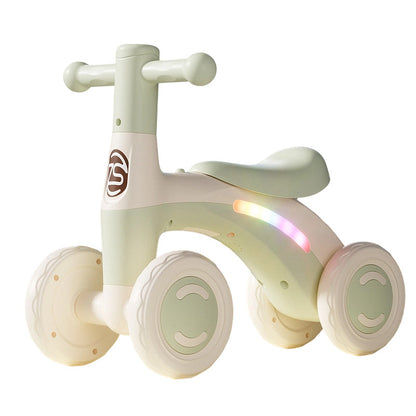 🚲 50% DE RÉDUCTION! 🎵 Draisienne pour Bébés et Tout-Petits – 4 roues stabilisatrices, LED & musique – 14–54 mois – Vert/Marron/Gris/Rose ✨