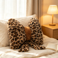 🐆 50% DE RÉDUCTION! 🎠 Coussin Léopard à Nœud – Fourrure synthétique, coton PP haute résilience & design ergonomique – Parfait pour canapé, lit ou décoration ✨