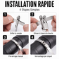 🔧 ACHETEZ 2, OBTENEZ 1 GRATUIT! 🛠️ Collier de Serrage Acier Inoxydable 304 – Boucle à verrouillage, 10×300/500 mm – Idéal pour charges industrielles lourdes 🏗️