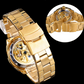 ⌚ 50% DE RÉDUCTION! ⚙️ Montre Automatique Squelette Homme – 41 mm, verre minéral & acier inoxydable – 30 M – Or/Métal – Style & mécanique ✨