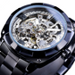 ⌚ 50% DE RÉDUCTION! ⚙️ Montre Automatique Squelette Homme – 41 mm, verre minéral & acier inoxydable – 30 M – Or/Métal – Style & mécanique ✨