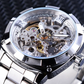 ⌚ 50% DE RÉDUCTION! ⚙️ Montre Automatique Squelette Homme – 41 mm, verre minéral & acier inoxydable – 30 M – Or/Métal – Style & mécanique ✨