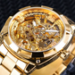 ⌚ 50% DE RÉDUCTION! ⚙️ Montre Automatique Squelette Homme – 41 mm, verre minéral & acier inoxydable – 30 M – Or/Métal – Style & mécanique ✨