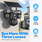 📹 60% DE RÉDUCTION! ☀️ Caméra solaire 360° – Triple objectif & IP67 – Sécurité sans fil 🏠