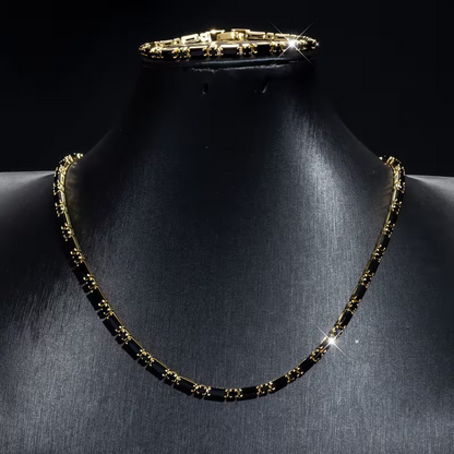 💎 50% DE RÉDUCTION! ✨ Parure bijoux homme – Collier & bracelet zircon – Style street luxe 💪