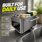 🚰 50% DE RÉDUCTION! 🧼 Organisateur évier inox – Ventouses, robuste & gain de place ✨