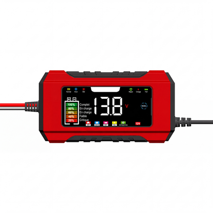 🔋 50% DE RÉDUCTION! ⚡ Chargeur batterie 12V – 9 étapes, réparation par impulsions & écran LCD 🚗