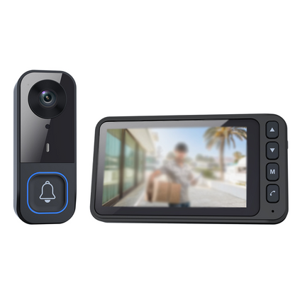 🔔 60% DE RÉDUCTION! 📹 Sonnette vidéo HD – 1080P, angle 170°, audio bidirectionnel & portée 150 m ✨