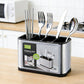 🍴 60% DE RÉDUCTION! 🥄 Porte‑couverts inox – 4 compartiments, drainage intégré & compact ✨