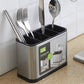 🍴 60% DE RÉDUCTION! 🥄 Porte‑couverts inox – 4 compartiments, drainage intégré & compact ✨