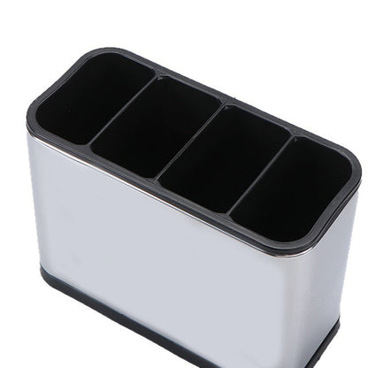 🍴 60% DE RÉDUCTION! 🥄 Porte‑couverts inox – 4 compartiments, drainage intégré & compact ✨