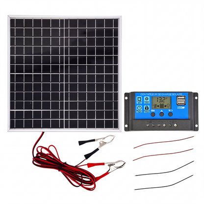 ☀️ 50% DE RÉDUCTION! 🔋 Kit panneau solaire portable – Étanche & avec contrôleur ✨