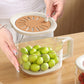 🥬 50% DE RÉDUCTION! 🧺 Panier égouttoir 2‑en‑1 – Avec couvercle, pratique & gain de place ✨