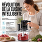 🍳 50% DE RÉDUCTION! ⚡ Robot culinaire 3L – 500W, bol verre trempé & 9 modes ✨