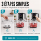 🍳 50% DE RÉDUCTION! ⚡ Robot culinaire 3L – 500W, bol verre trempé & 9 modes ✨