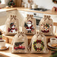 🎄 50% DE RÉDUCTION! 🎁 Sacs cadeaux Noël – Imprimés festifs, cordon & réutilisables ✨