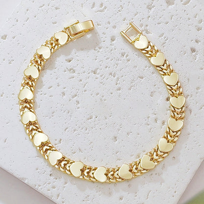 💖 50% DE RÉDUCTION! 📿 Bracelet cœur en acier – Maillons romantiques & finition polie ✨