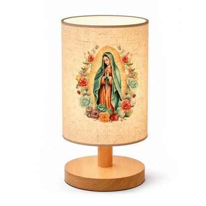 🪔 50% DE RÉDUCTION! 🕯️ Lampe bois Vierge Marie – Douce, décorative & apaisante ✨