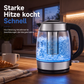☕ 50% DE RÉDUCTION! ⚡ Bouilloire en verre 2L – Arrêt auto & filtre à thé intégré ✨