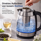 ☕ 50% DE RÉDUCTION! ⚡ Bouilloire en verre 2L – Arrêt auto & filtre à thé intégré ✨