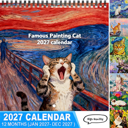 🐱 50% DE RÉDUCTION! 🗓️ Calendrier Chat Mème – Humour quotidien & déco murale ✨
