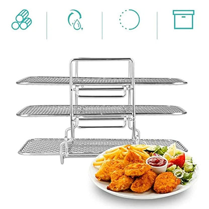 🍂 50% DE RÉDUCTION! 🥩 Grille déshydratation inox – Multicouche, durable & polyvalente ✨