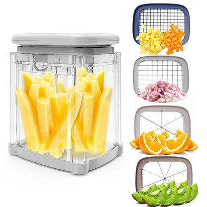 🍟 50% DE RÉDUCTION! 🔪 Coupe-frites 4‑en‑1 – Polyvalent & facile à utiliser ✨