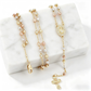 📿 50% DE RÉDUCTION! ✝️ Collier chapelet doré – Croix, perles & intemporel ✨