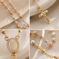 📿 50% DE RÉDUCTION! ✝️ Collier chapelet doré – Croix, perles & intemporel ✨