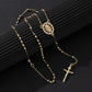 📿 50% DE RÉDUCTION! ✝️ Collier chapelet doré – Croix, perles & intemporel ✨